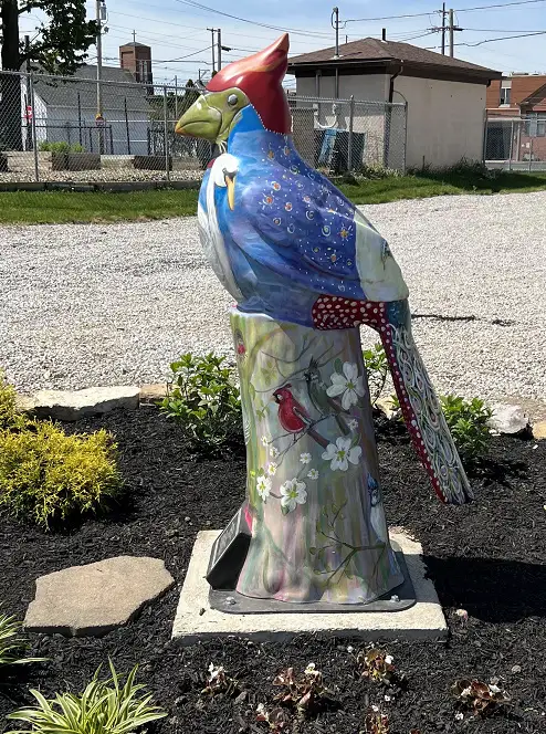 Redbird Cardinal, located at the northwest corner of Church and Vine Streets in Marion, Ohio