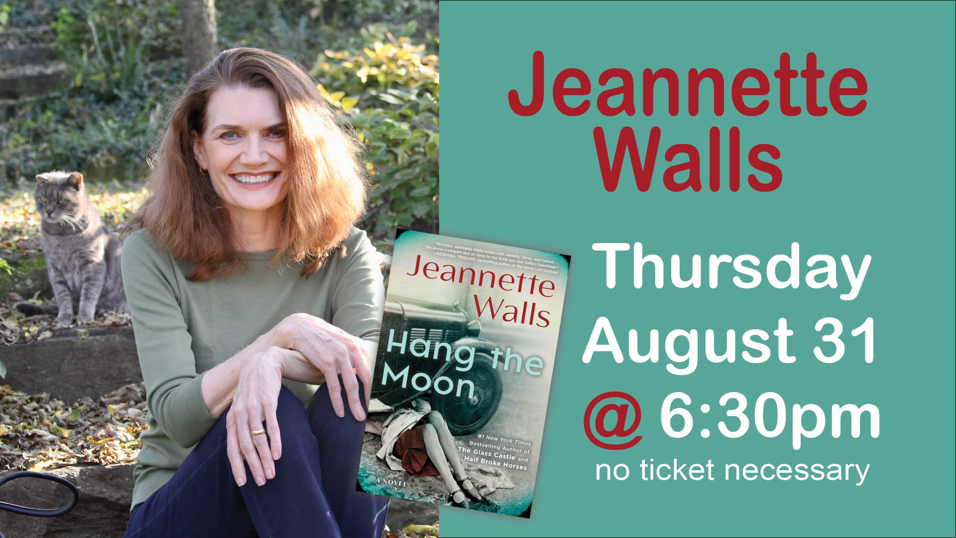 Photo of author Jeannette Walls with her latest book Hang the Moon.