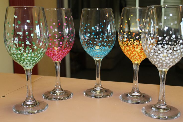 Custom decorated wine glasses