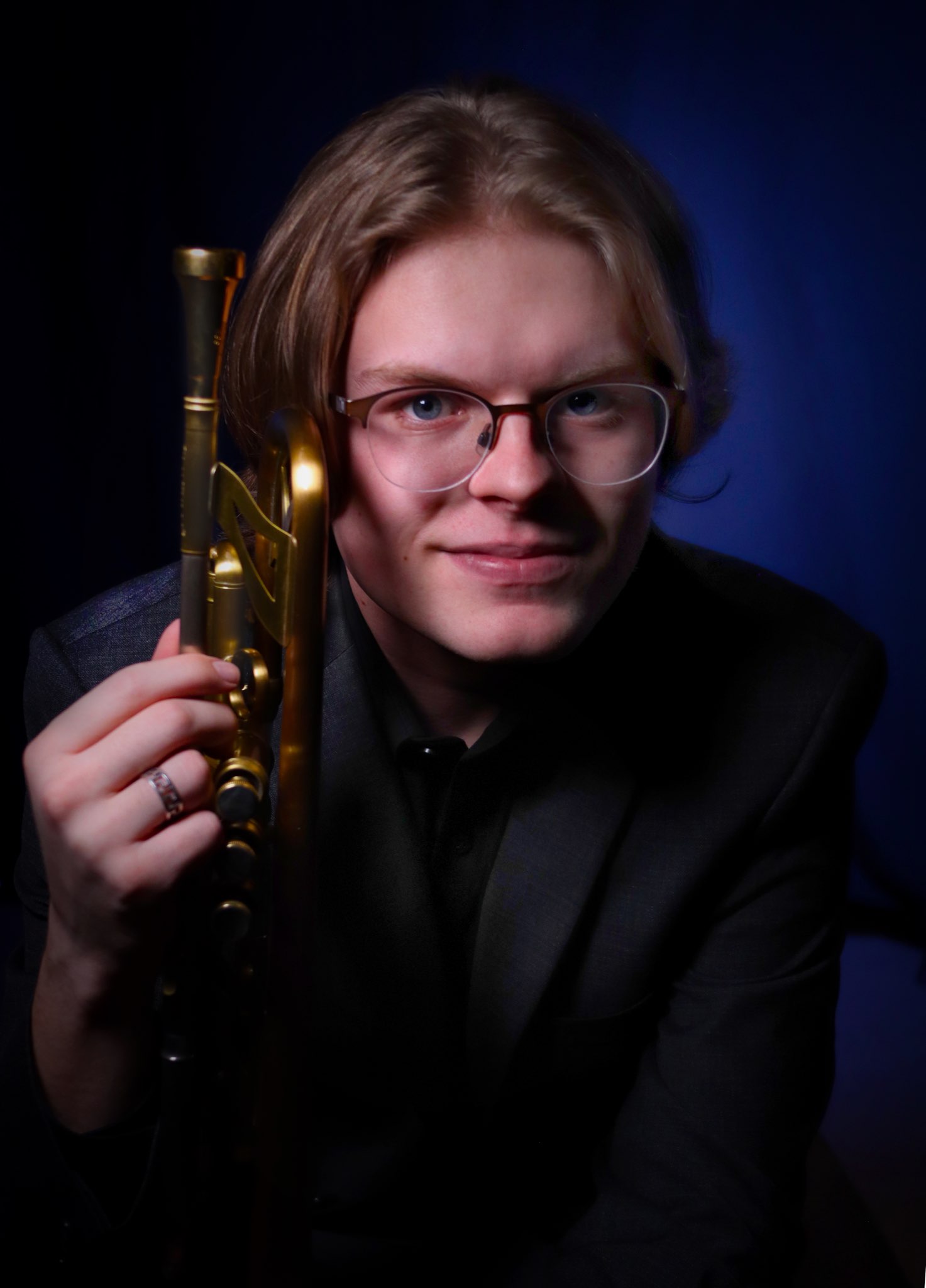 photo of Ivan Murray with his trumpet