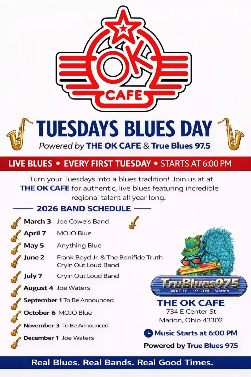 Tuesday Blues Day at the OK Café