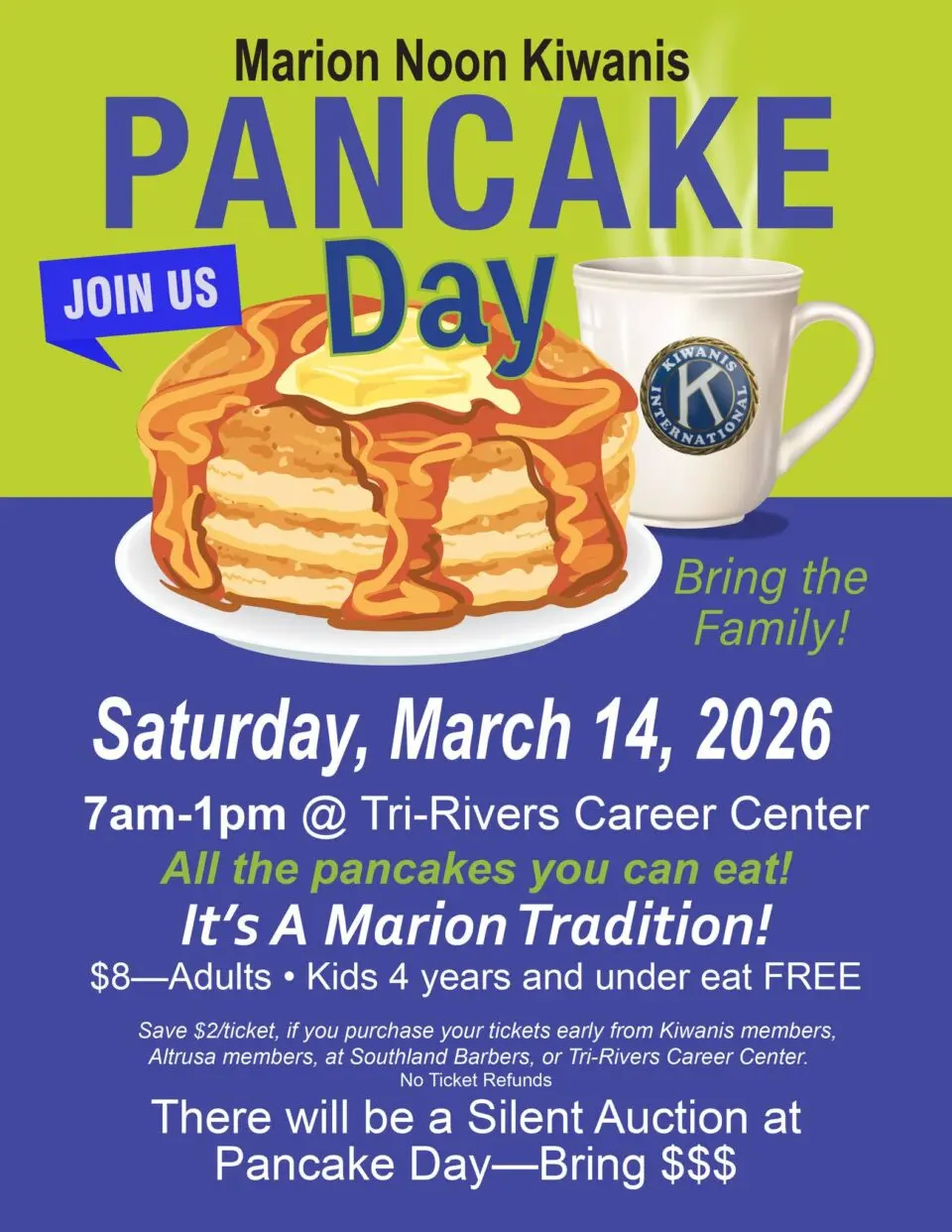 Kiwanis Pancake Day at Tri-Rivers Career Center