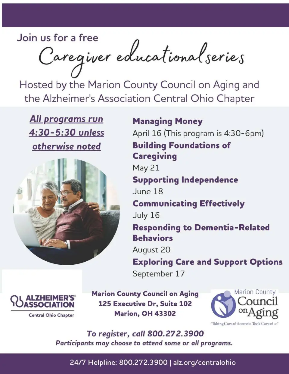 Caregiver Educational Series at the Marion County Council on Aging