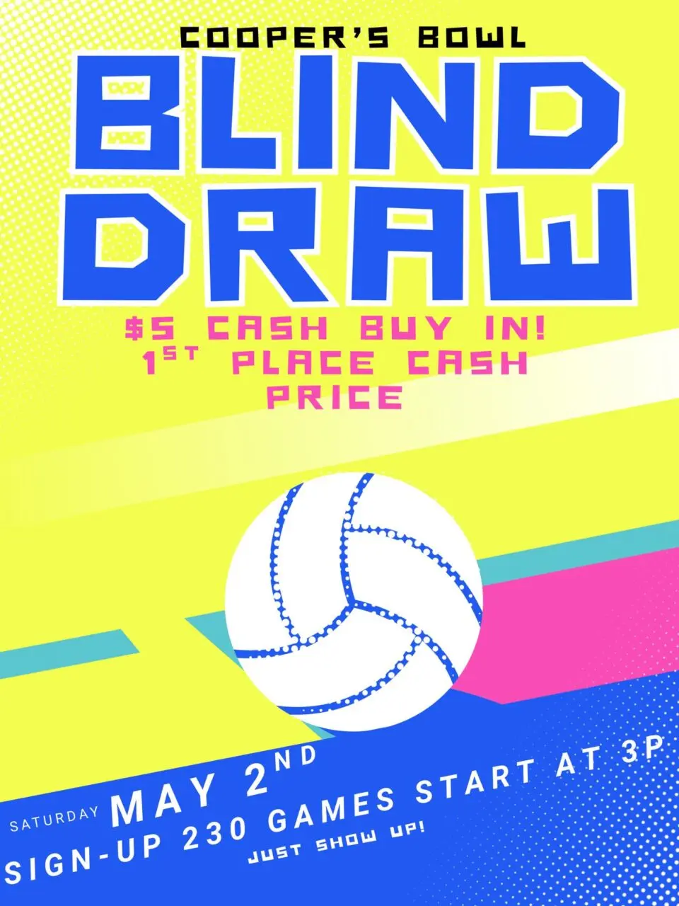 Blind Draw Volleyball at Cooper's Bowl