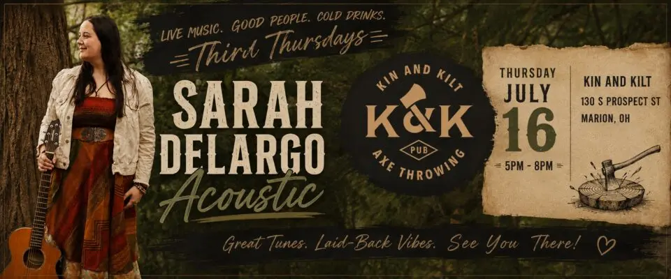 Third Thursday with Sarah Delarge Acoustic at Kin & Kilt