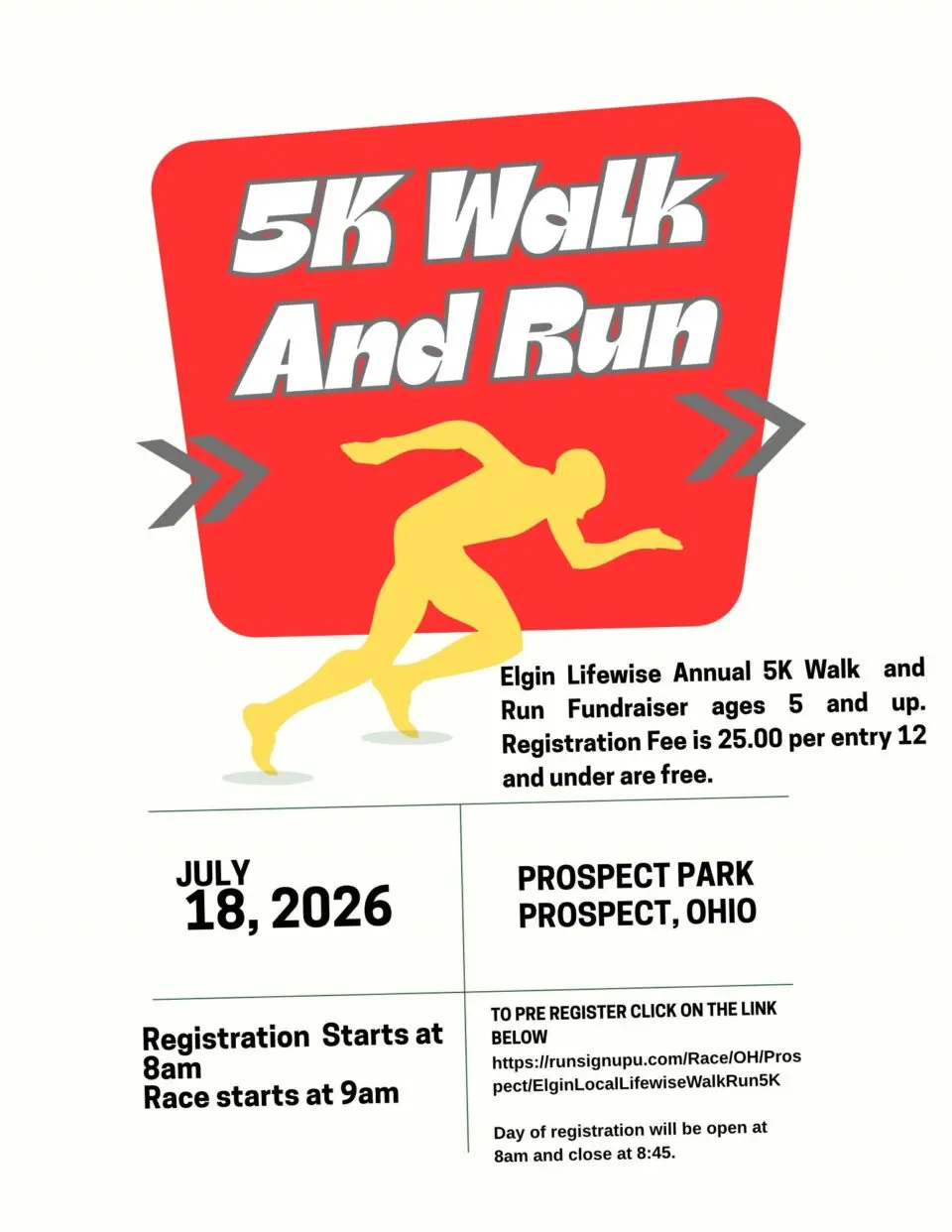 Lifewise 5K Walk and Run at Prospect Community Park