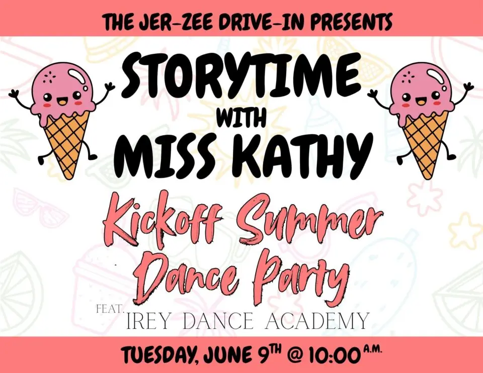 Storytime with Ms. Kathy at the Jer-Zee Drive-In