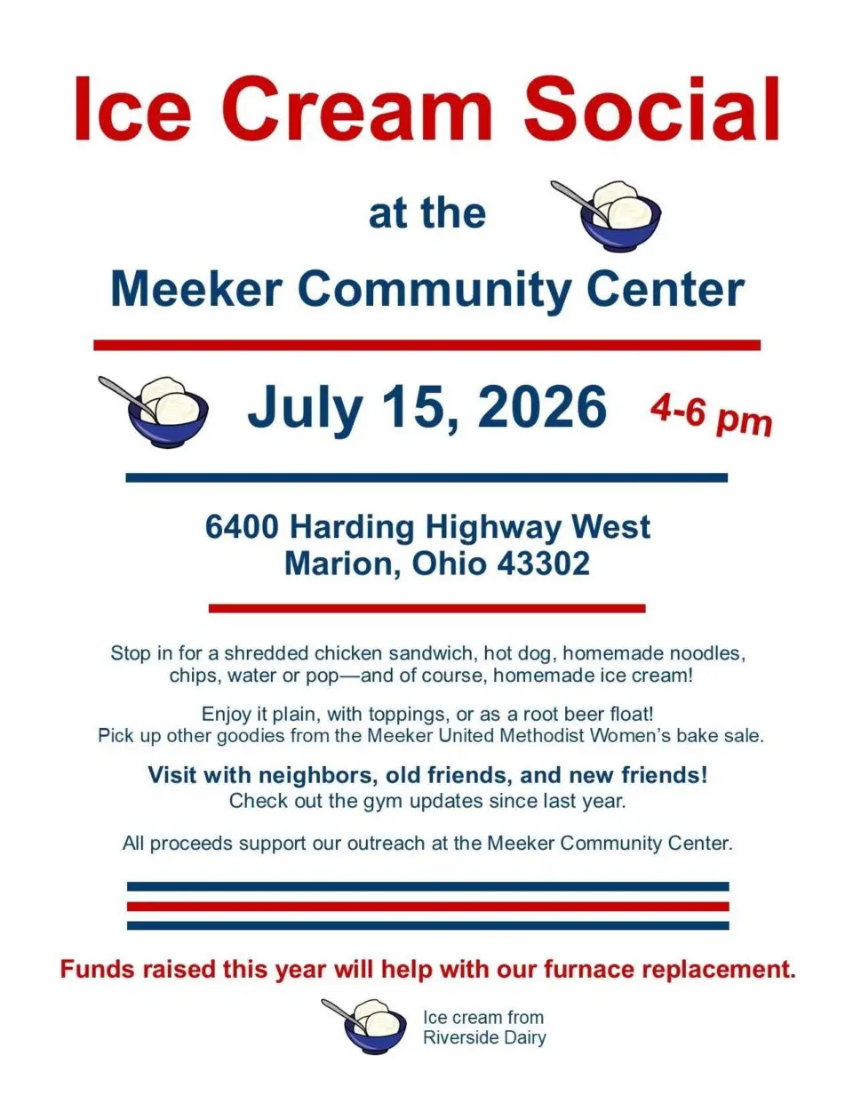 Ice Cream Social at the Meeker Community Center