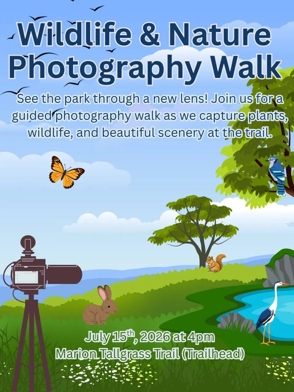 Wildlife & Nature Photography Walk at Marion Tallgrass Trail