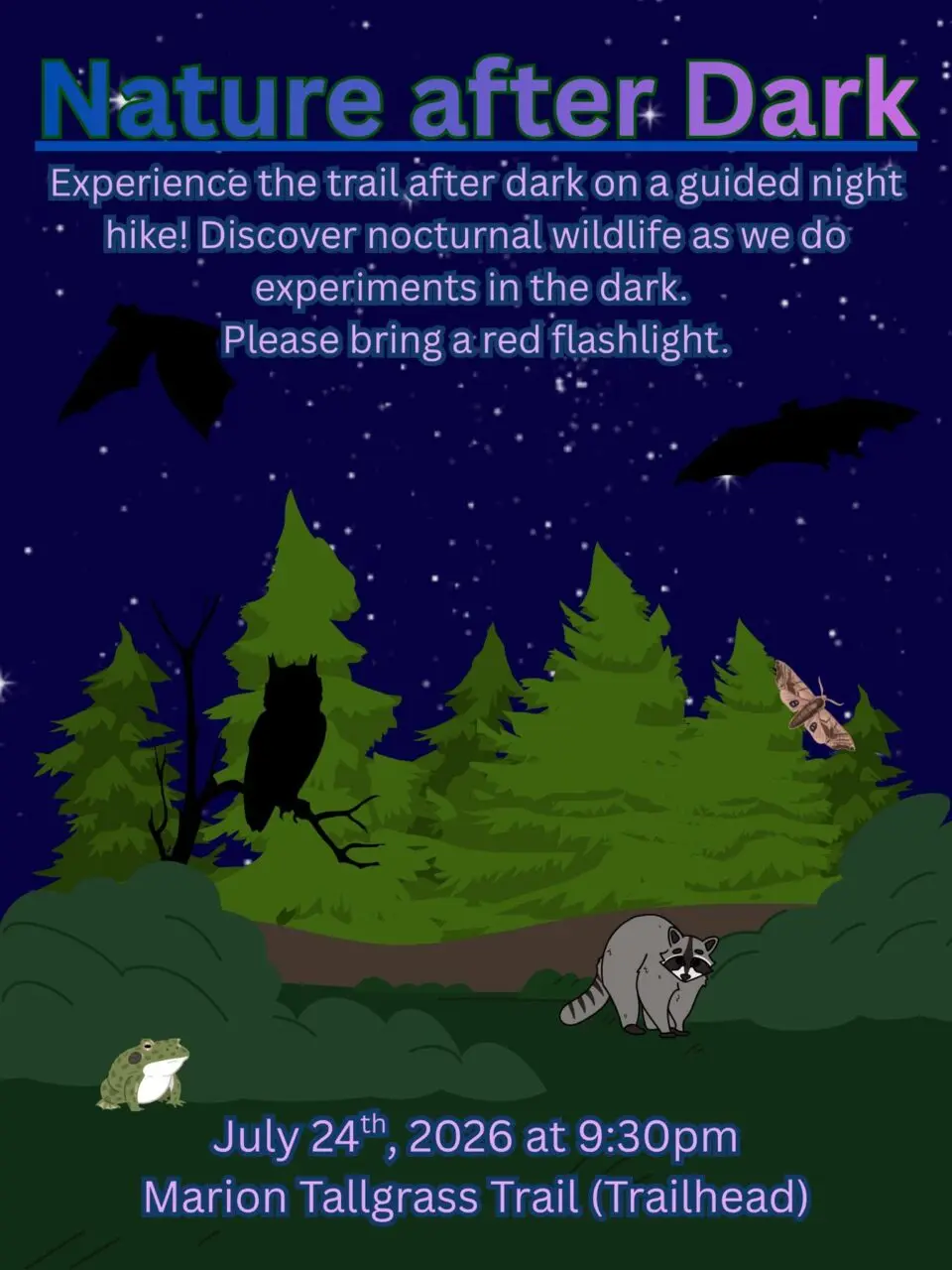 Nature After Dark at the Marion Tallgrass Trail