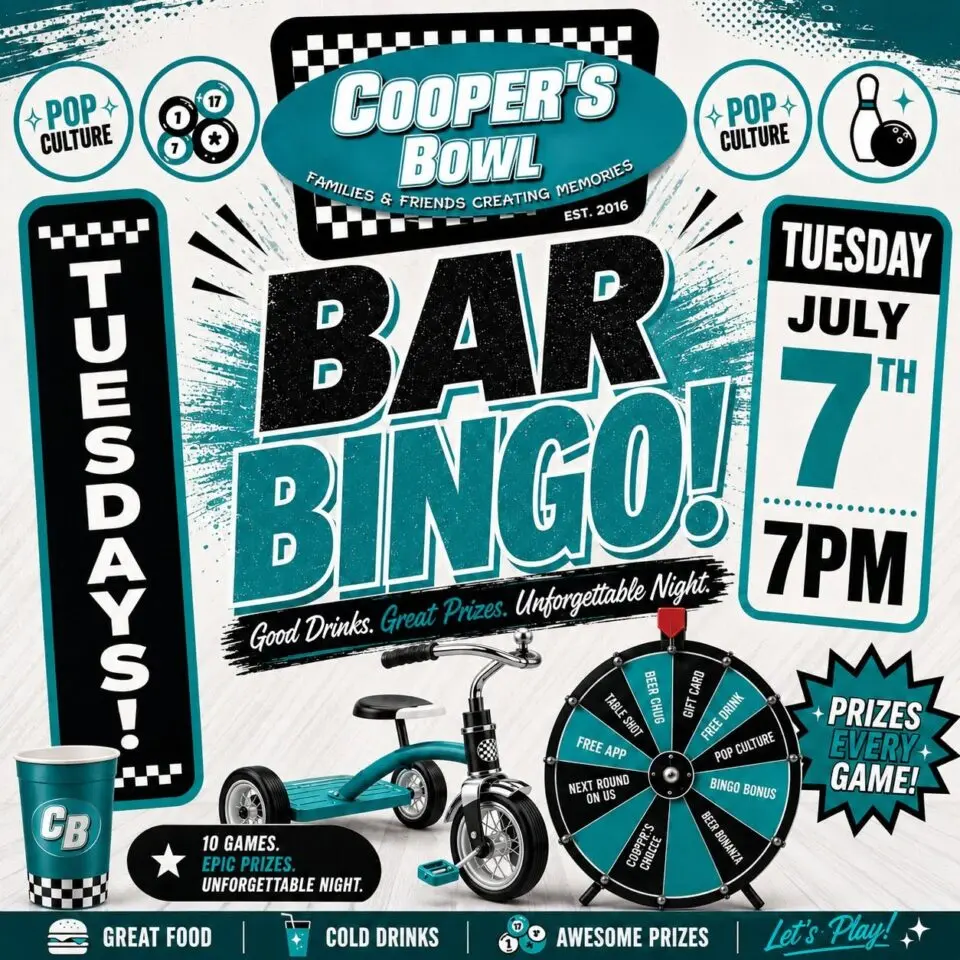 Bar Bingo at Cooper's Bowl
