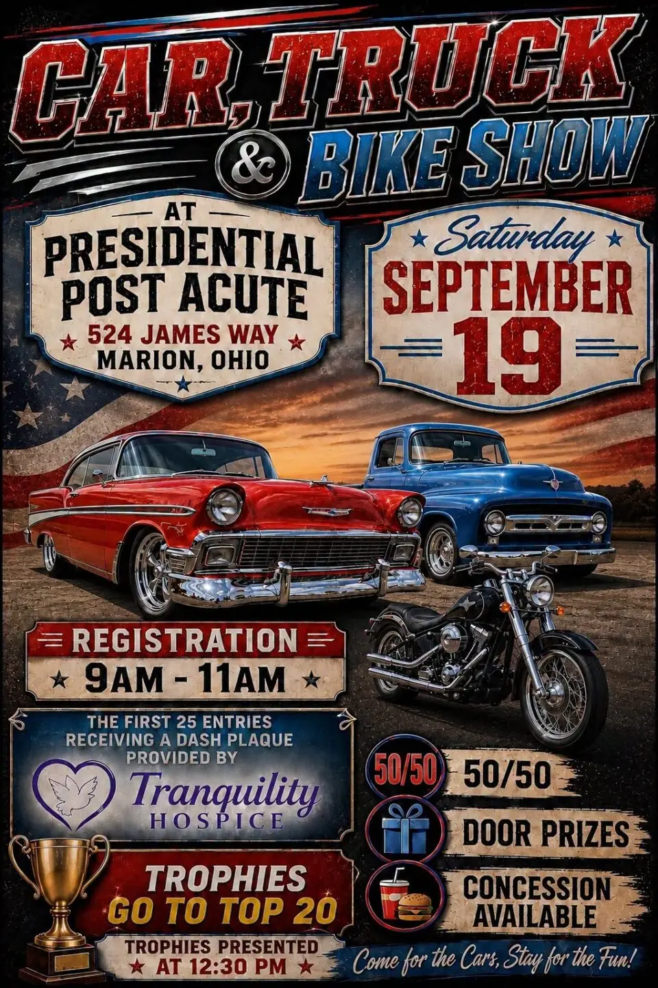 Car, Truck & Bike Show at Presidential Post Acute