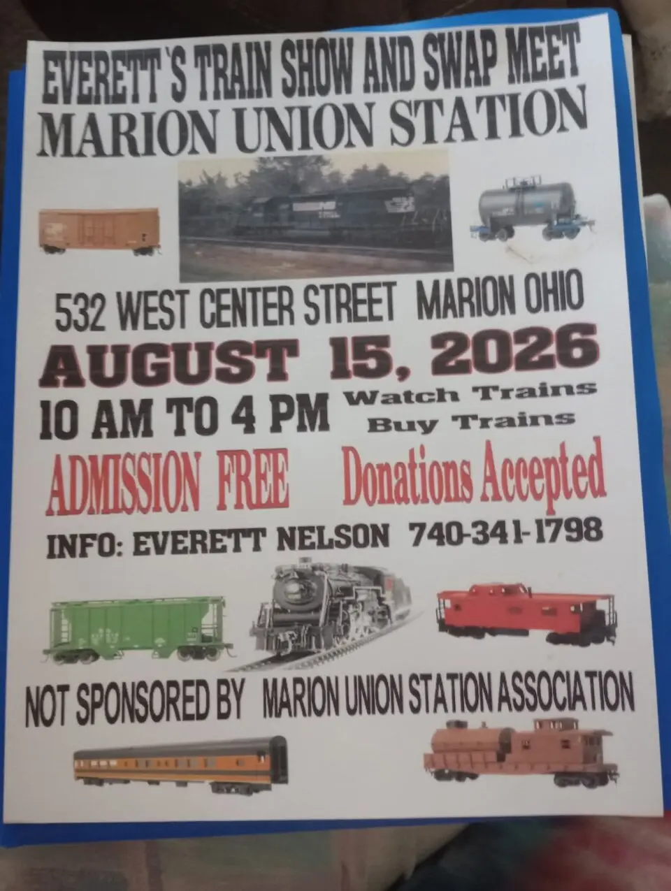 Everett's 22nd Annual Train Show and Swap Meet at Marion Union Station