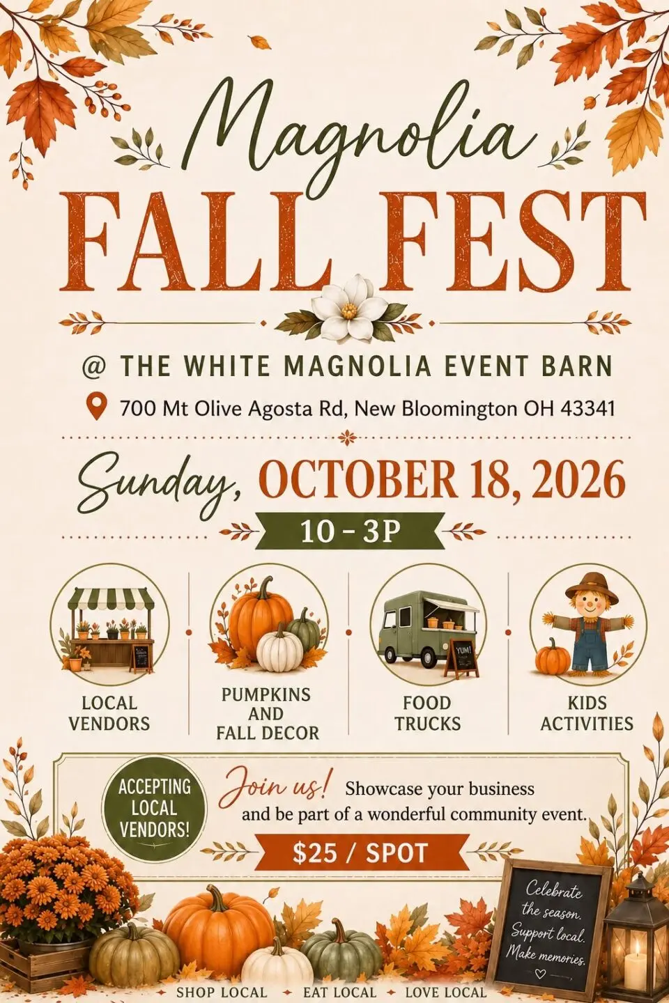 Magnolia Fall Fest at The White Magnolia Event Barn
