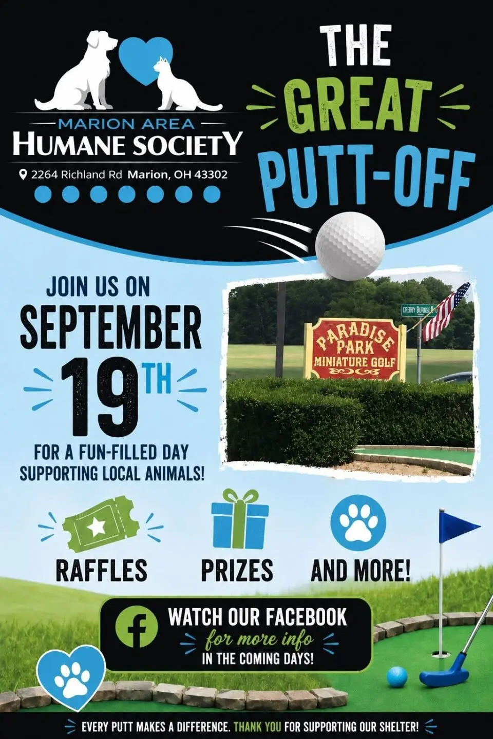 The Great Putt Off at Paradise Park Miniature Golf **RESCHEDULED**