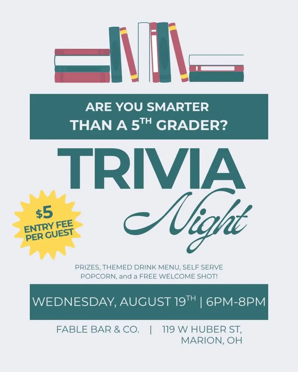 Are You Smarter Than a 5th Grader? Trivia Night at Fable Bar & Co.
