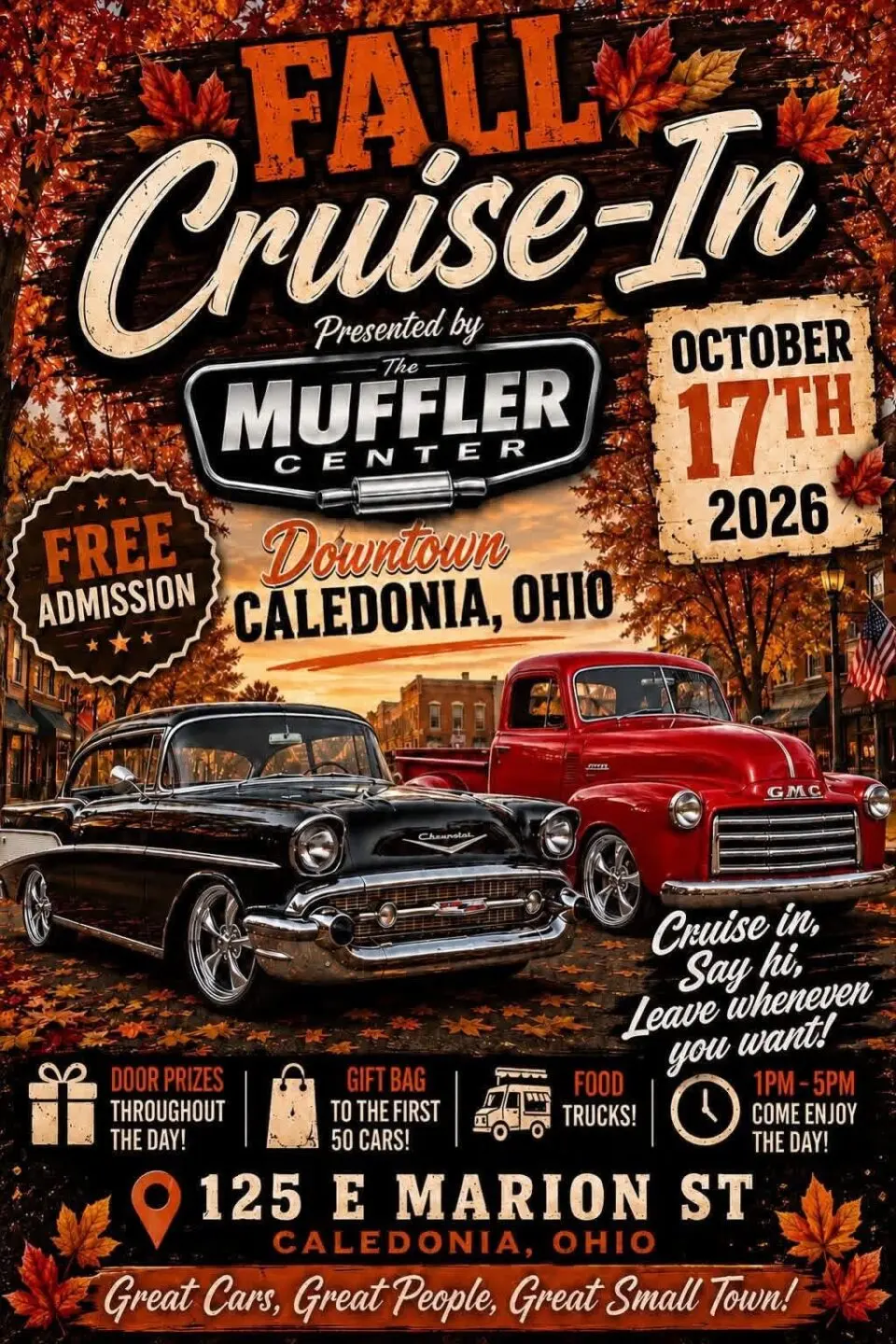 Fall Cruise-In presented by The Muffler Center in Downtown Caledonia