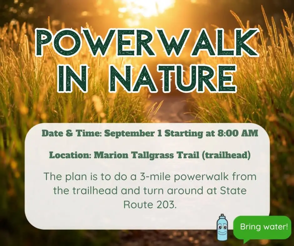 Power Walk in Nature at the Marion Tallgrass Trail