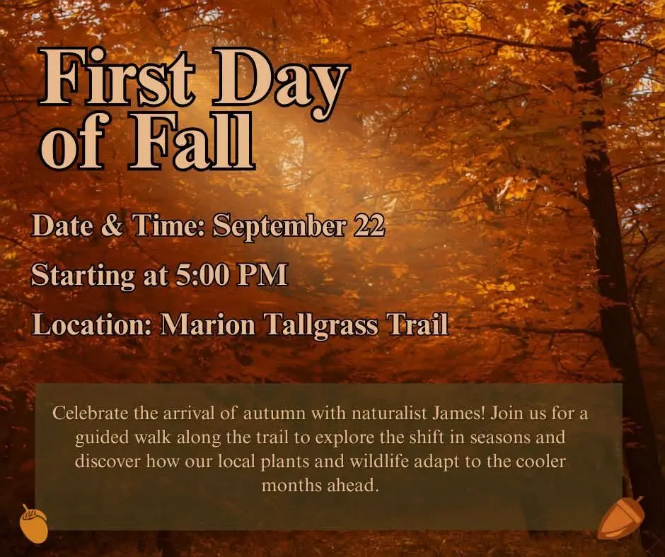 First Day of Fall Hike at the Marion Tallgrass Trail