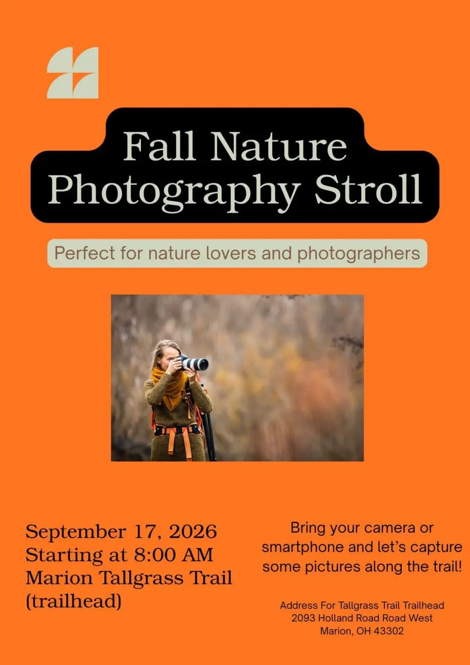 Fall Nature Photography Stroll at Marion Tallgrass Trail