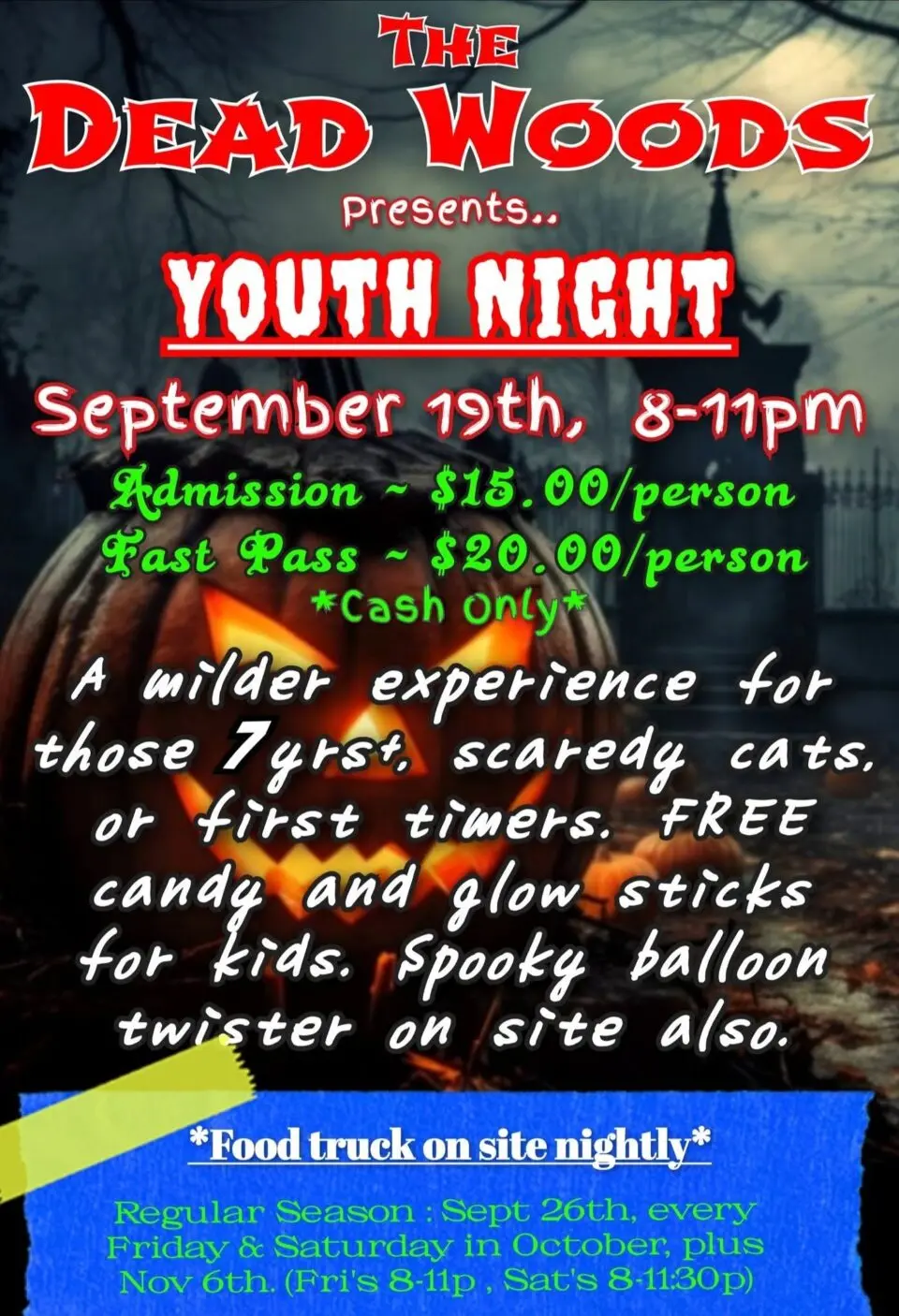 Youth Night at The Dead Woods Haunted Trail