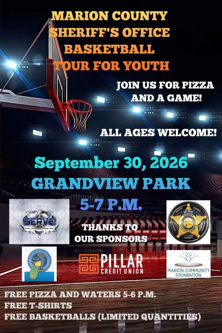 Marion County Sheriff’s Office Basketball Tour for Youth at Grandview Park