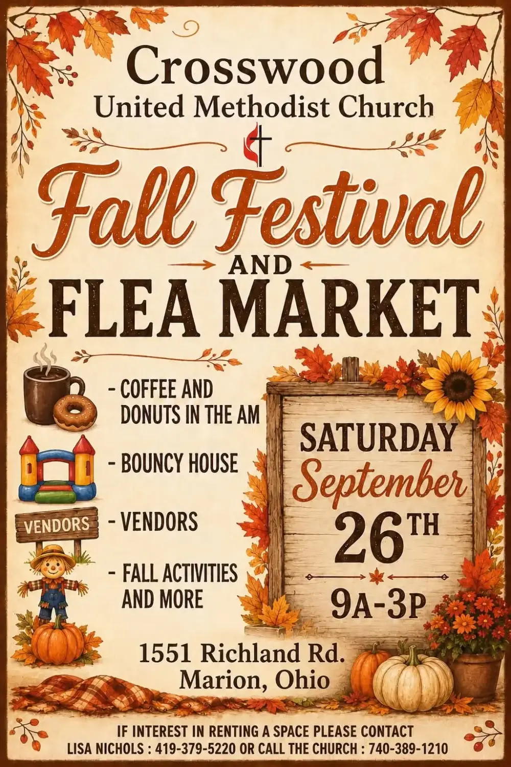 Fall Festival and Flea Market at Crosswood United Methodist Church