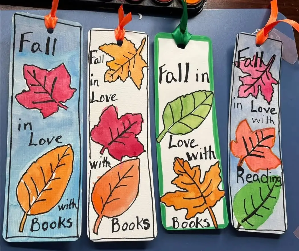 Fall Watercolor Bookmarks at Mimi's Art Hollow