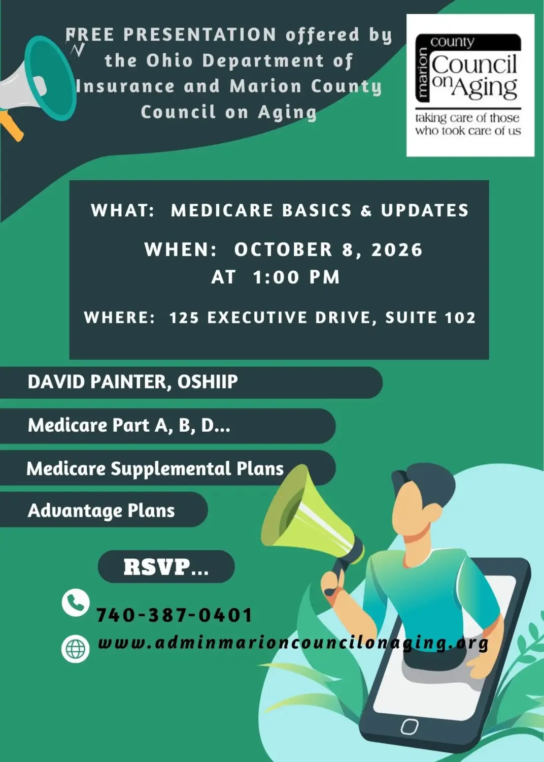 Information Session on Medicare Basics & Updates at Marion County Council on Aging