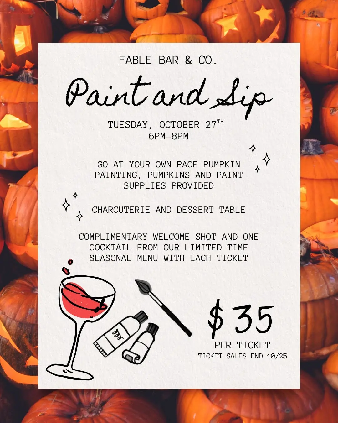 Paint and Sip at Fable Bar & Co.
