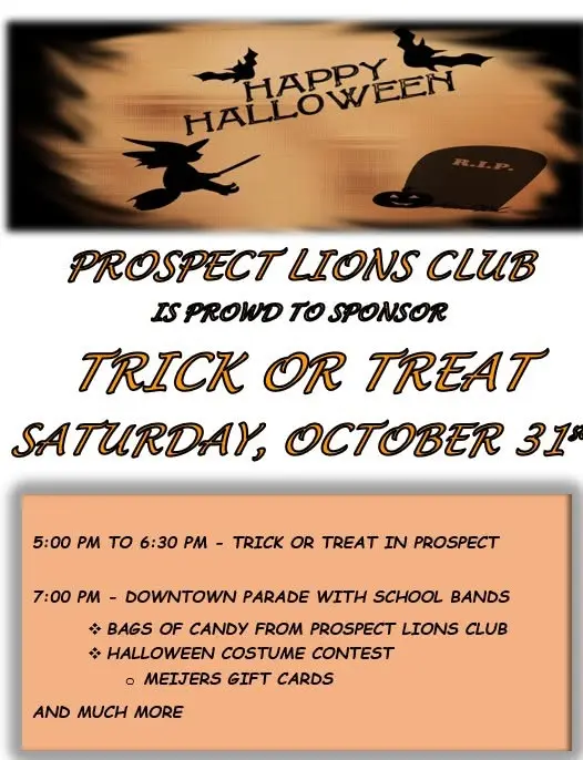 Trick-or-Treat and Parade in the Village of Prospect