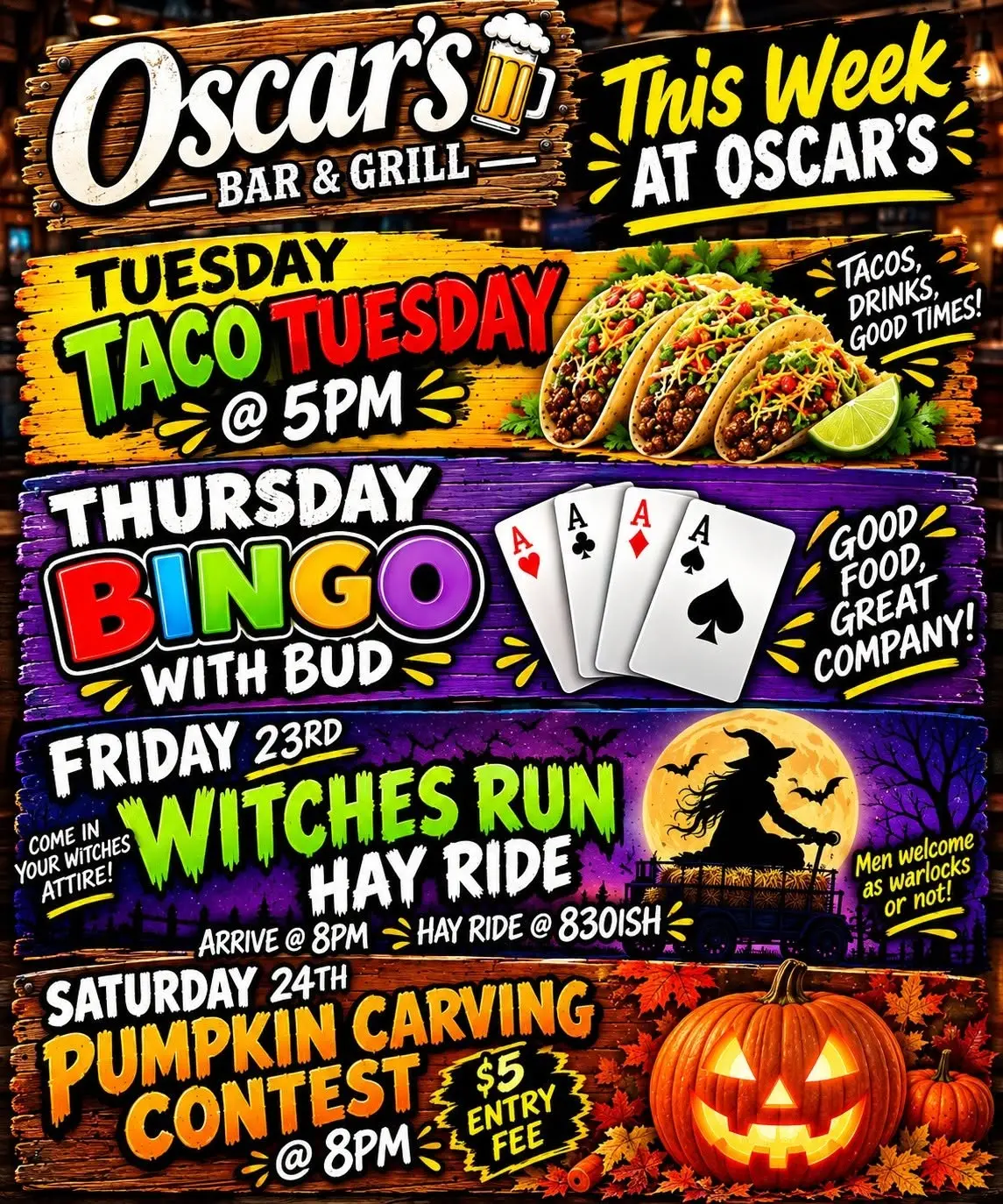 Pumpkin Carving Contest at Oscar's