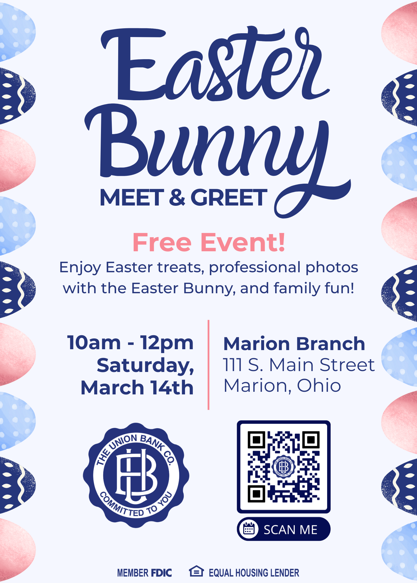 Easter Bunny Meet & Greet at The Union Bank Co. - Marion Area ...