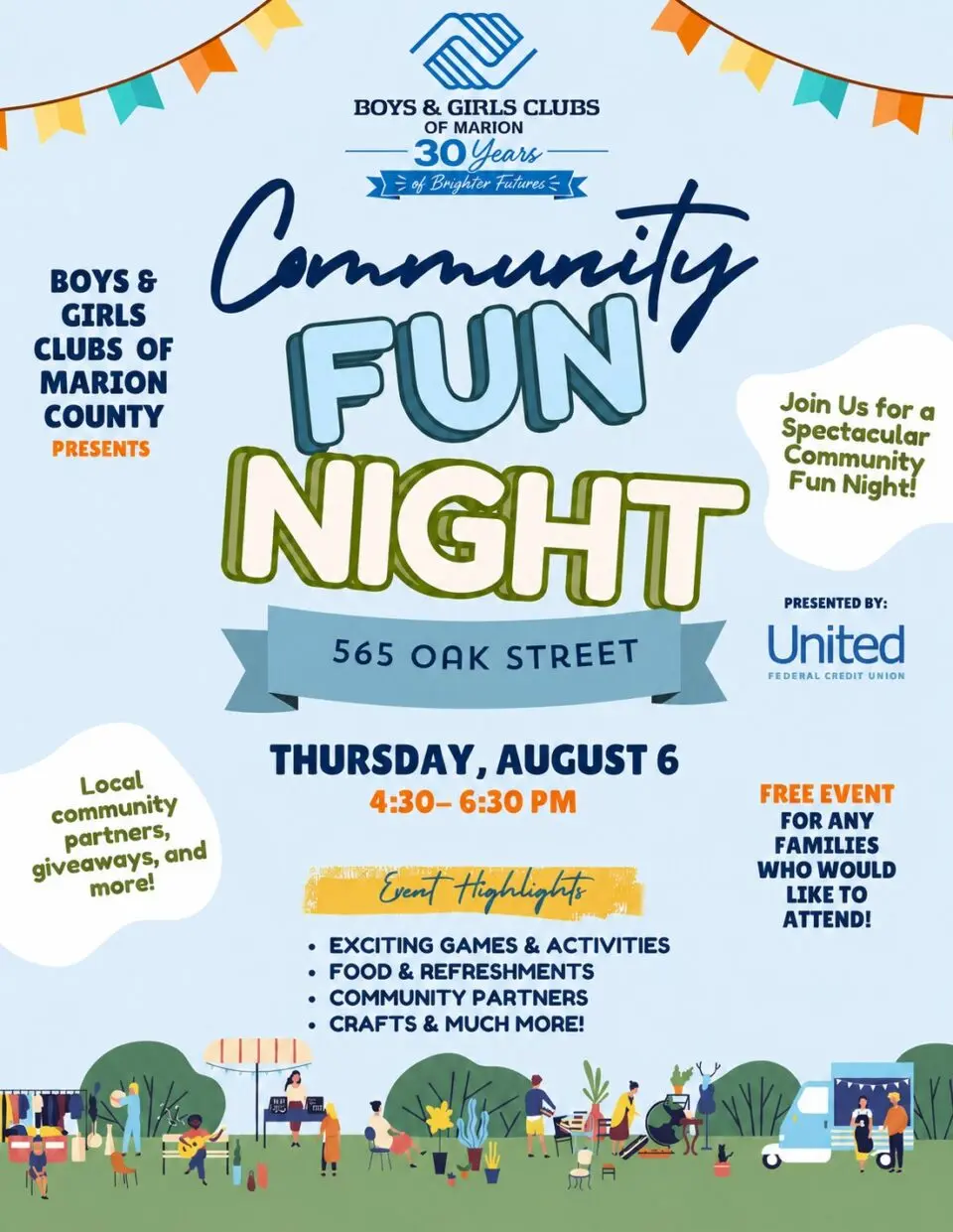 Community Fun Night at the Boys & Girls Club of Marion County
