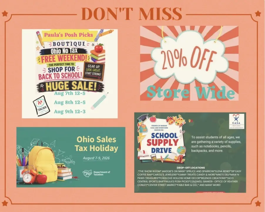 NO SALES TAX + BACK TO SCHOOL SHOPPING at Paula's Posh Picks