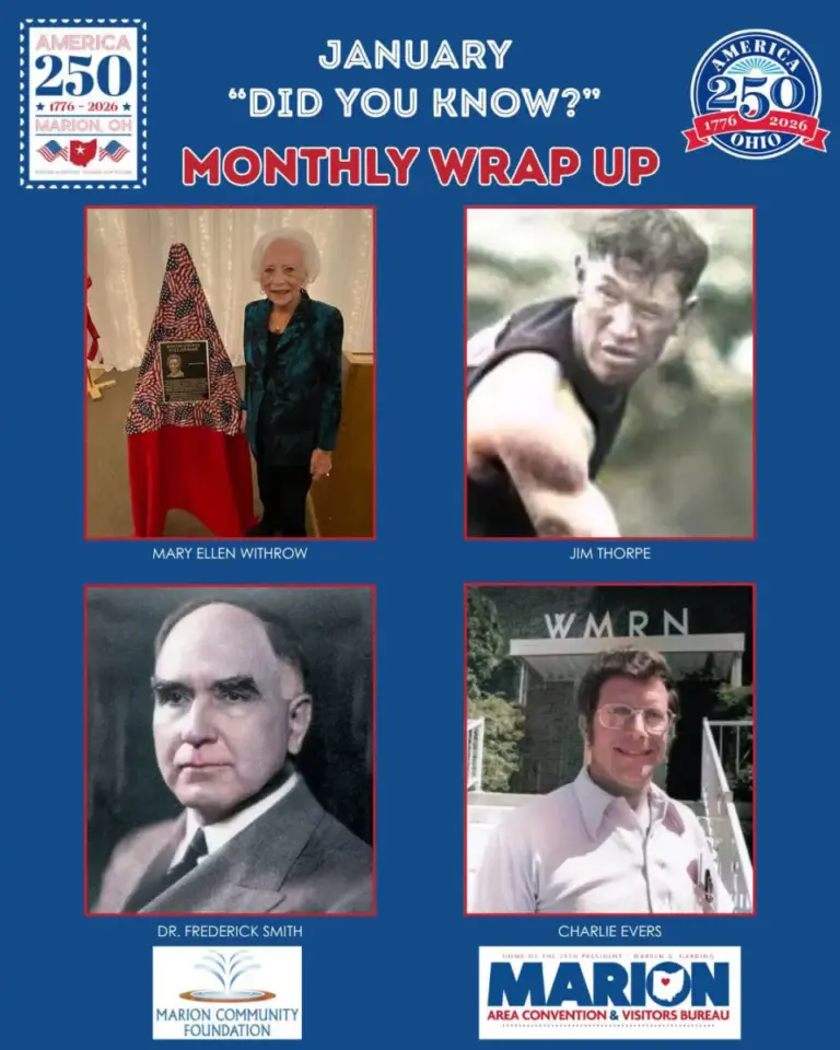 Profile images of Mary Ellen Withrow, Jim Thorpe, Charlie Evers, and Dr. Frederick C. Smith.