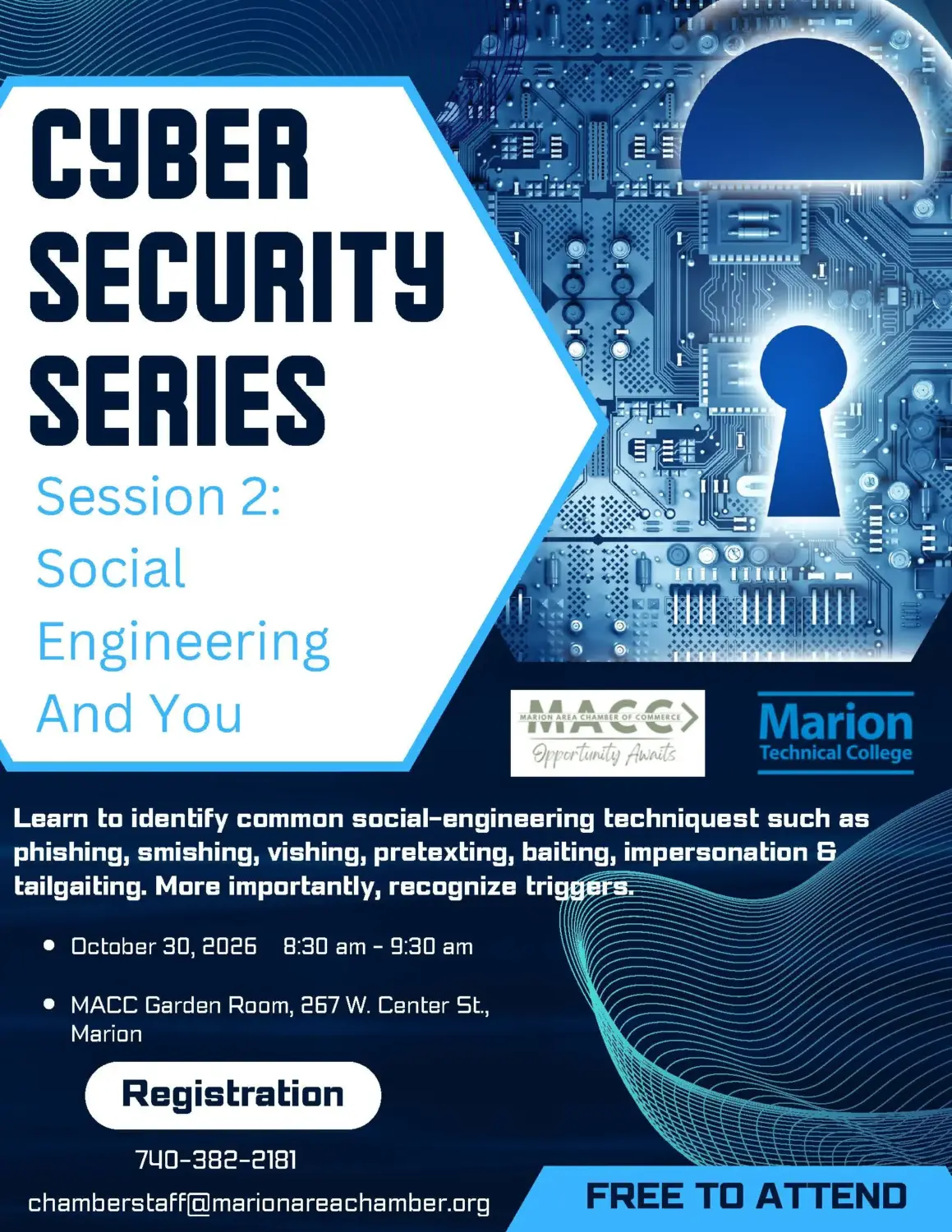 Cyber Security Series: Social Engineering and You at Marion Area Chamber of Commerce