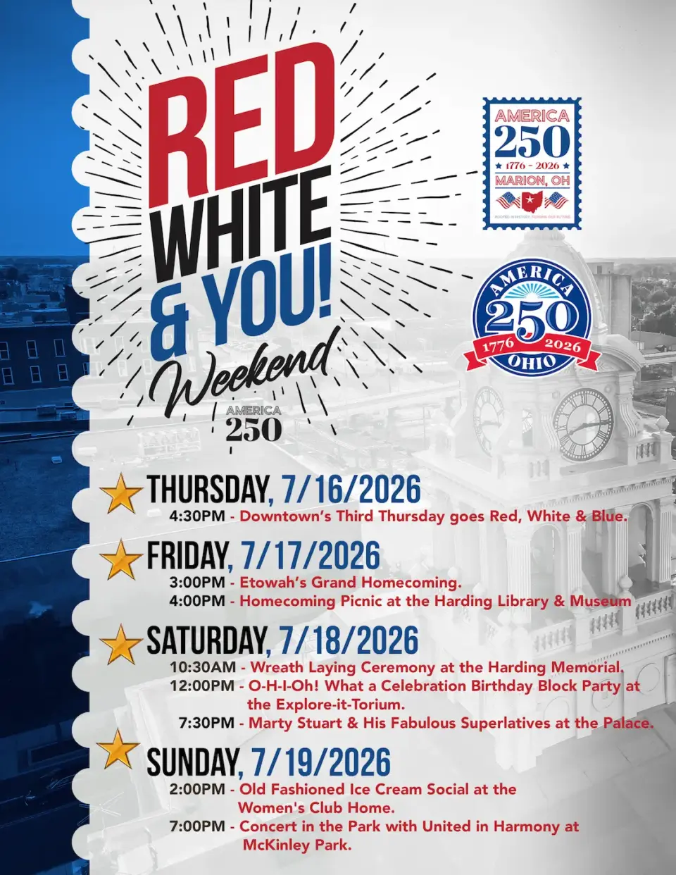 Red, White, & You event flyer